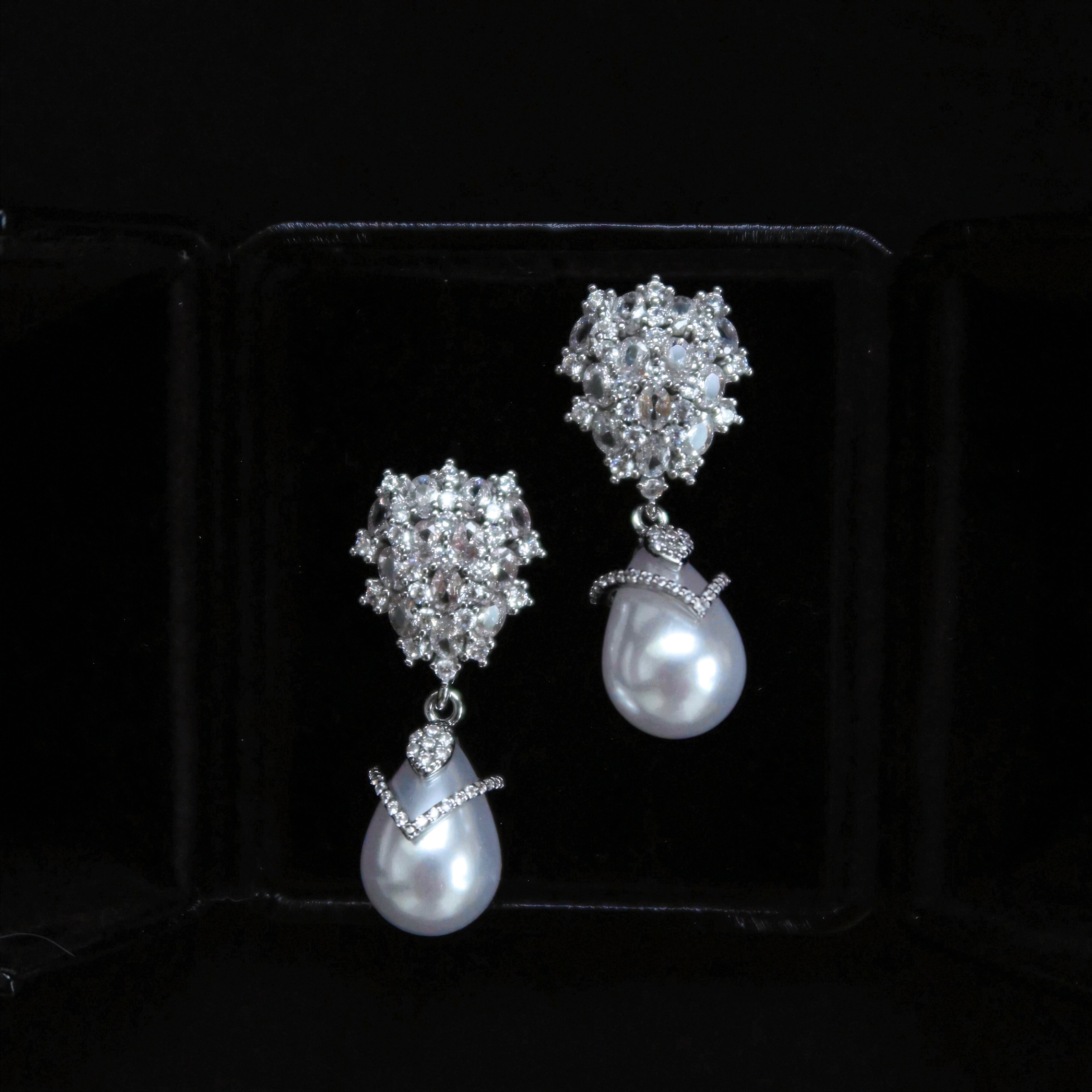 Pearl Crystal Earrings