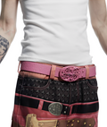 Pink Leather Belt