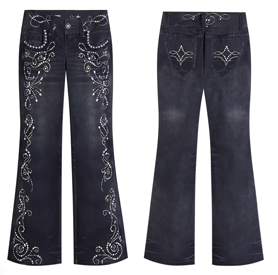 Crystal Slim Fit Flare Denim