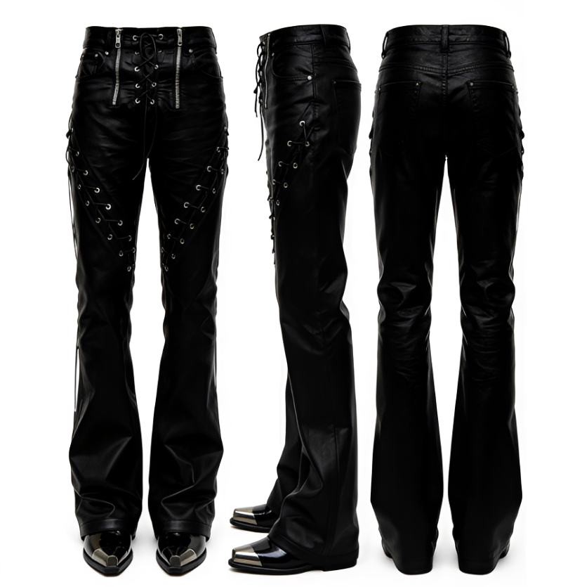 Waxed Punker Flare Denim