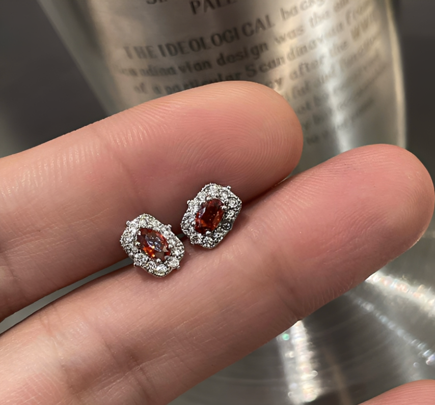 Blood-drop Diamond Earrings