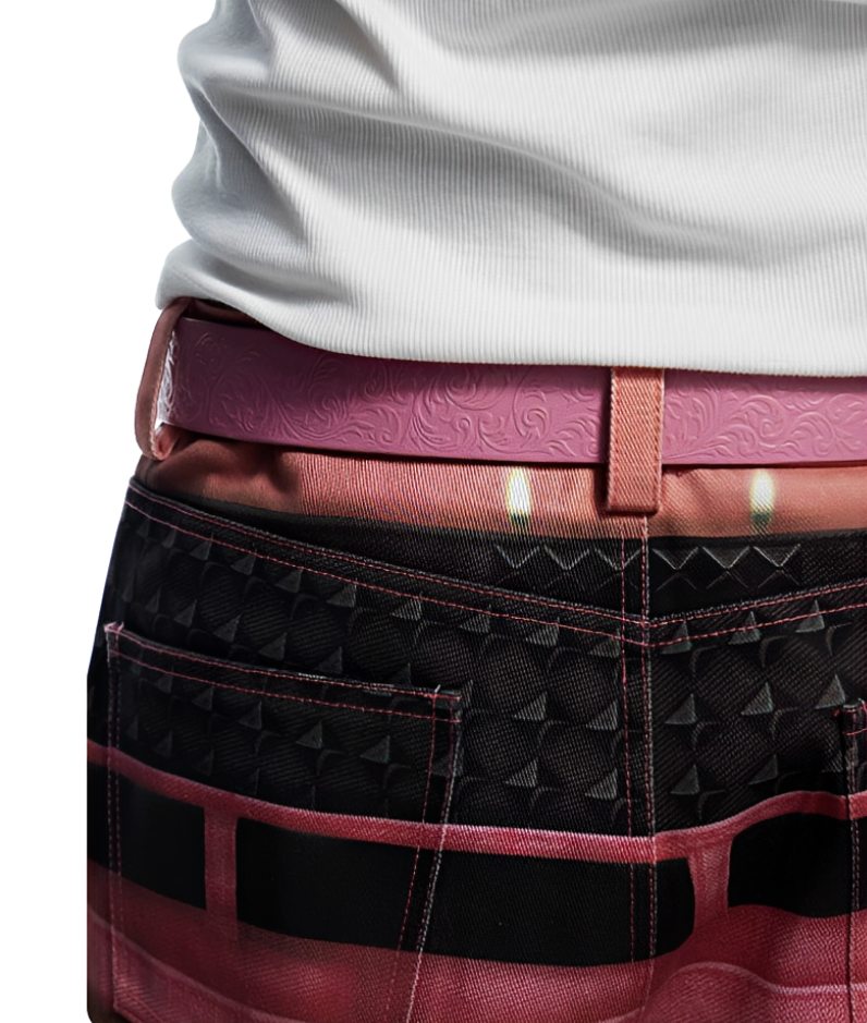 Pink Leather Belt