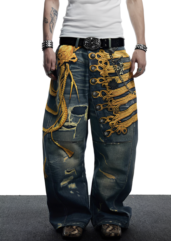 DNDGB Napolian Tribal Print Denim