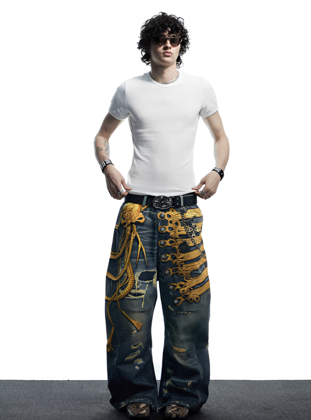 DNDGB Napolian Tribal Print Denim