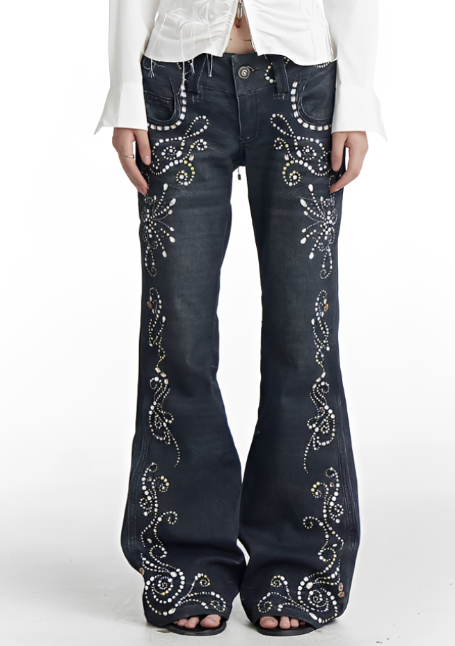 Crystal Slim Fit Flare Denim