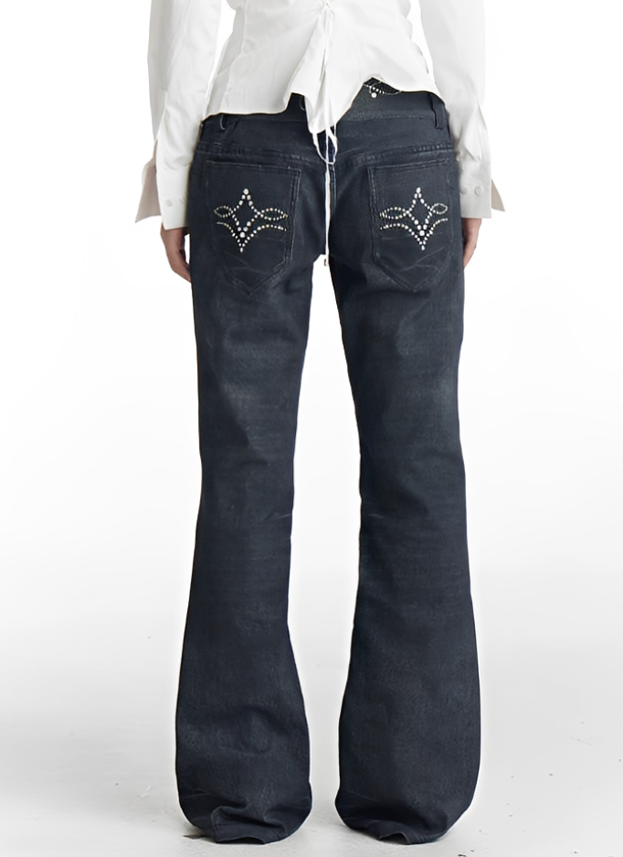 Crystal Slim Fit Flare Denim