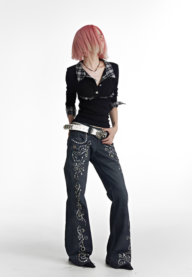 Crystal Slim Fit Flare Denim