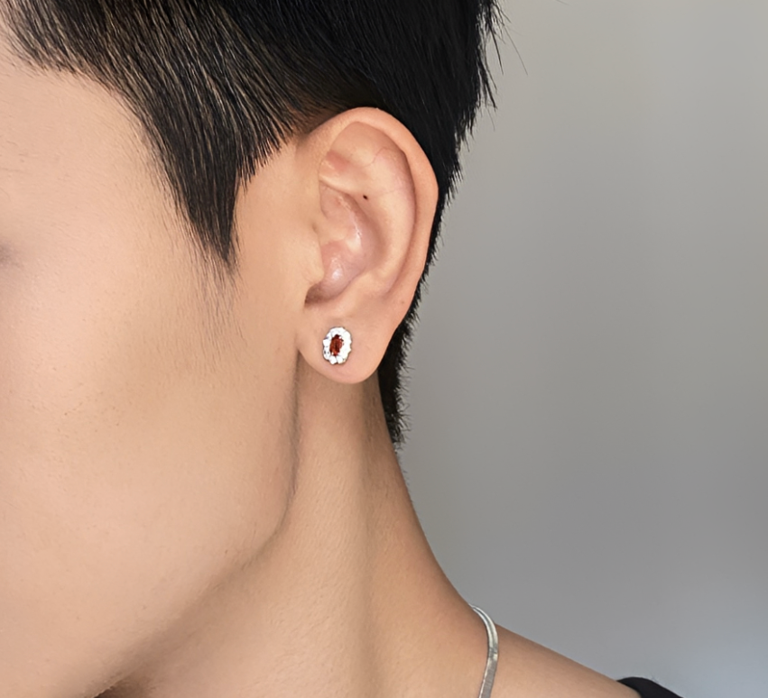 Blood-drop Diamond Earrings