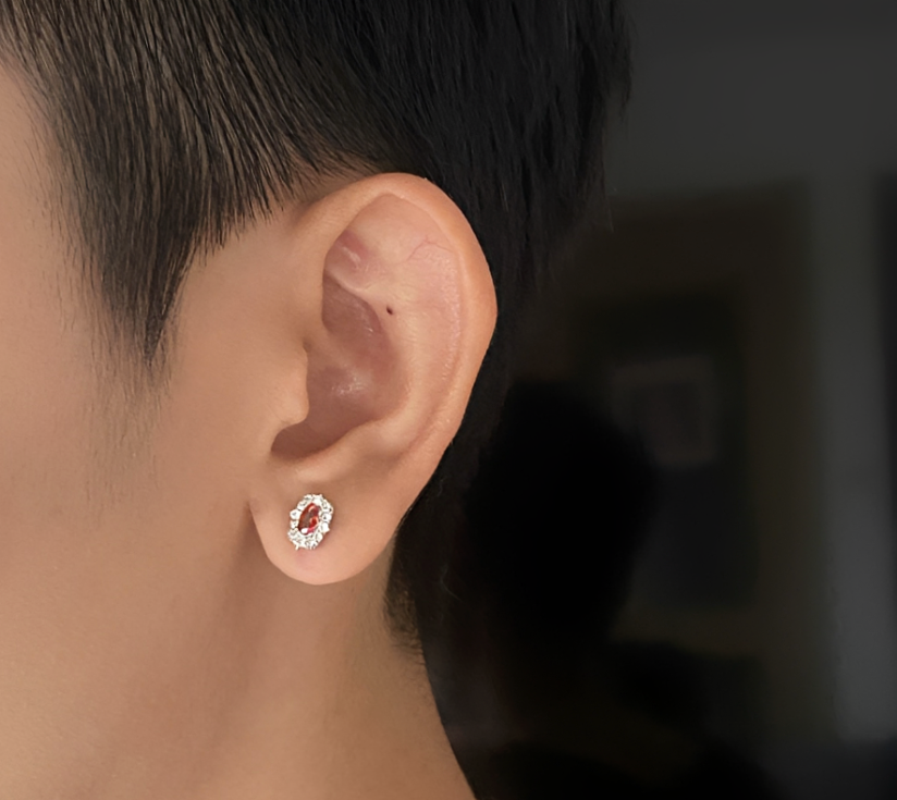 Blood-drop Diamond Earrings